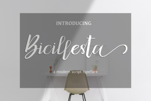 Bicillesta: A Modern Script Font for Crafters