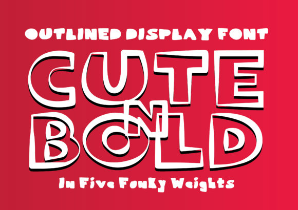 Cute n Bold: A Modern Display Font for Crafters